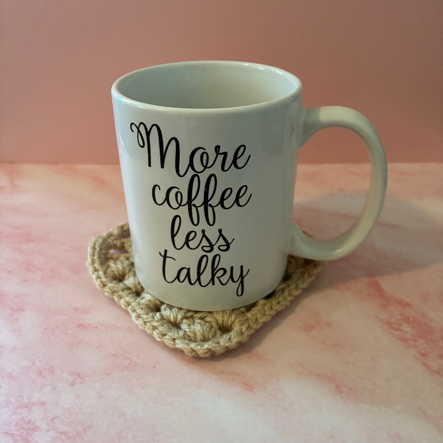 Cream Heart Coasters