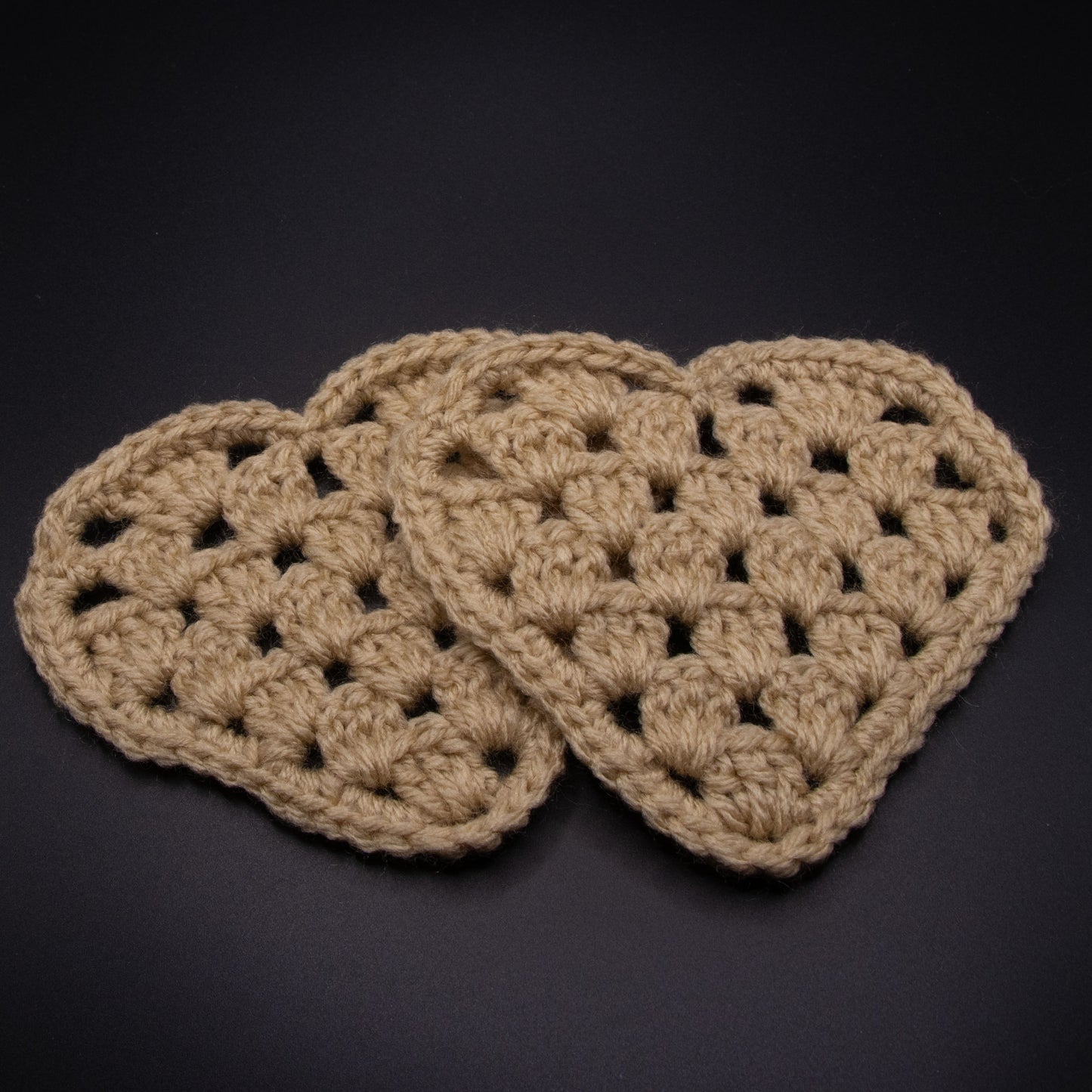 Cream Heart Coasters