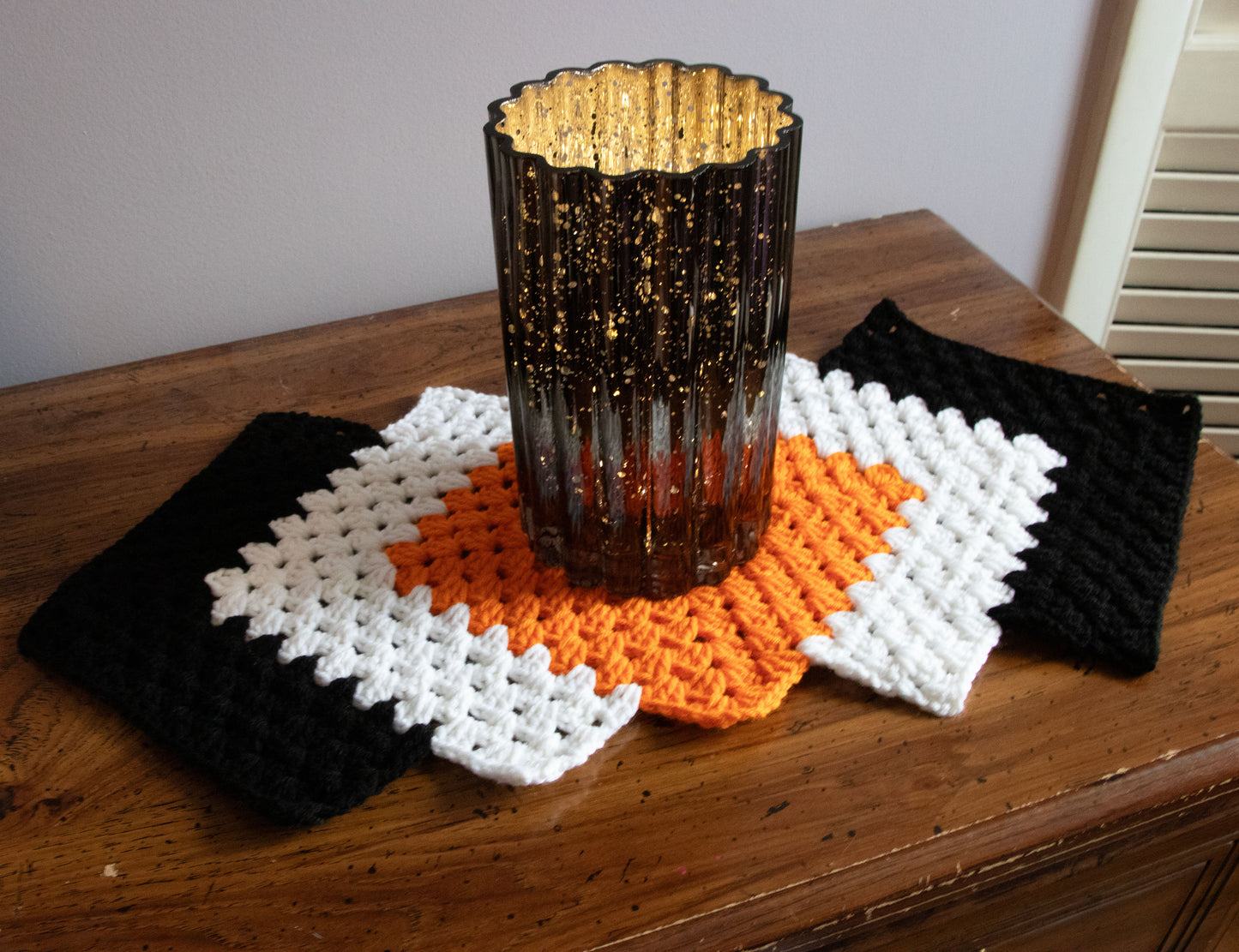 Table Runner (Orange and Black)