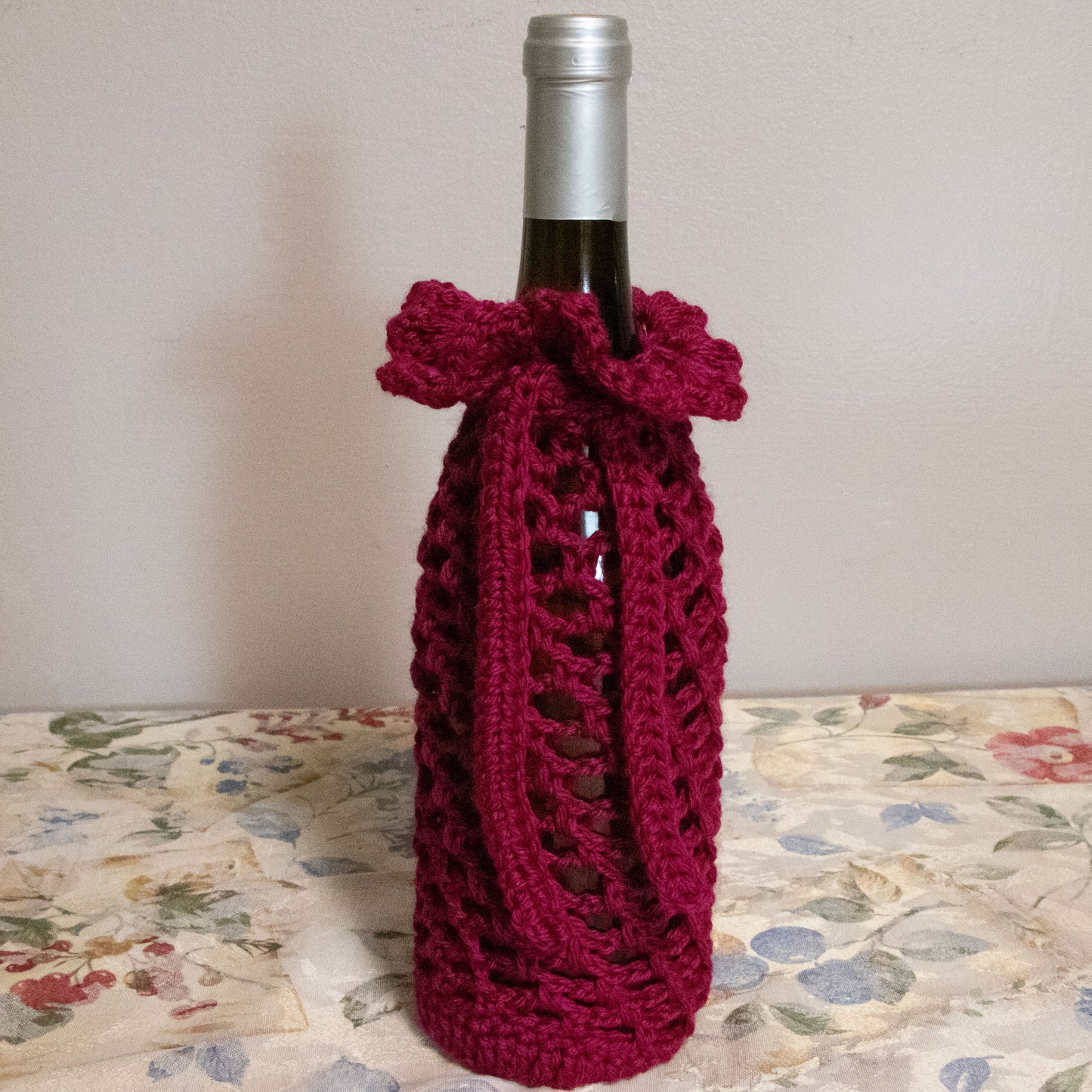 Wine Bottle Cover (Maroon)