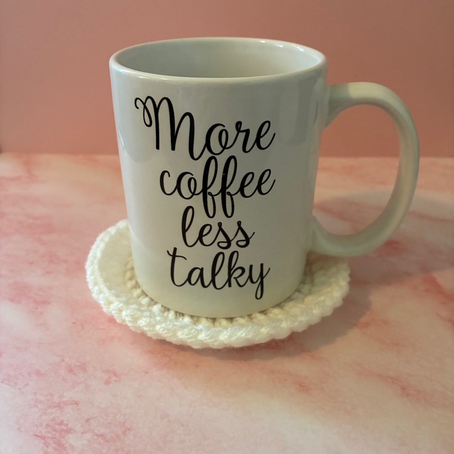 White Circle Coasters