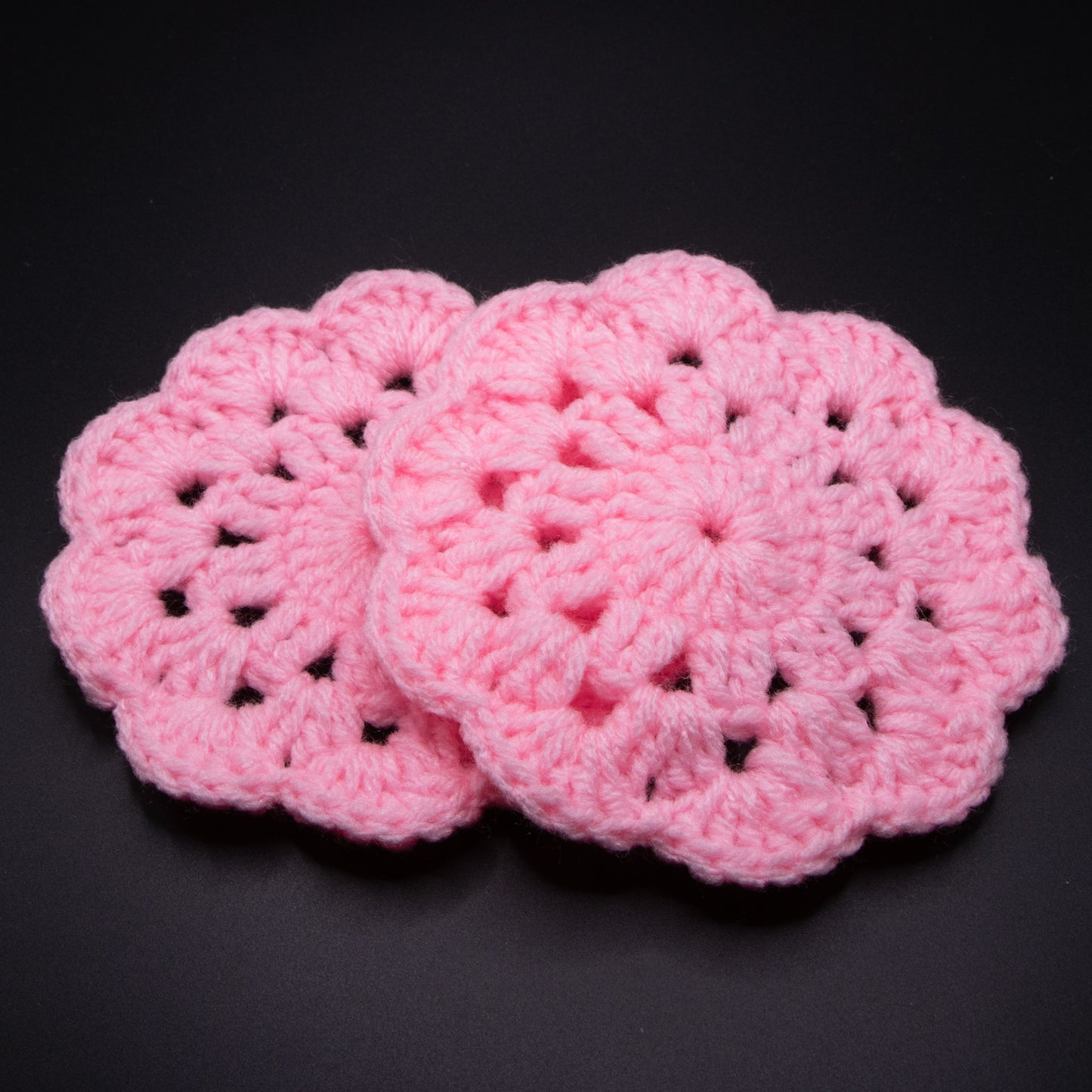 Pink Doily Coasters